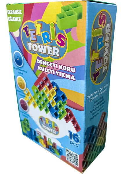 Oyuncak Tetris Kulesi 16 Parça