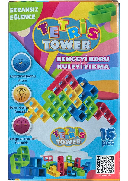 Oyuncak Tetris Kulesi 16 Parça