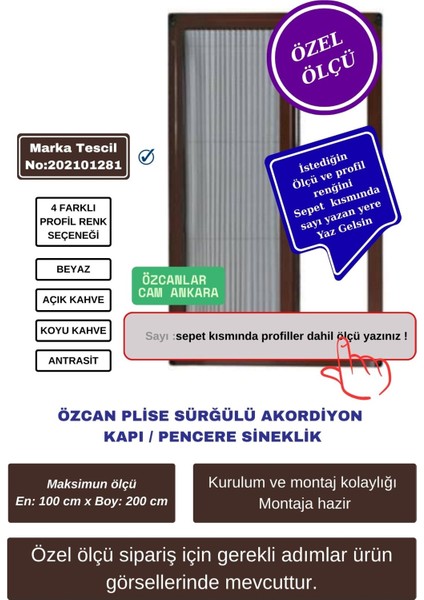 💥Plise En100xBoy220 cm Sürgülü En 100 x Boy 220cm Kayar Kapı Sineklik 🚪 Demir, Ahşap, Çelik, Pimapen Kapılara Uyumlu 🦟 Yaz Fırsatı! ❌ Sineklere Son 🛒 Hemen Sepete Ekle!