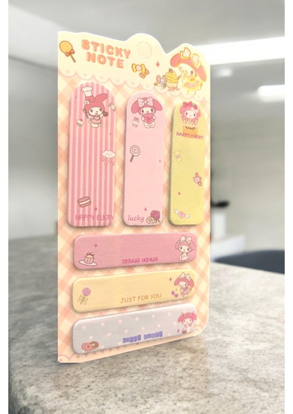 My Melody Figürlü Sevimli Postit Yapışkanlı Not Seti Sanrio Postit modelleri