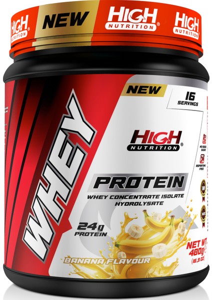 Whey Protein 480 gr Muz Aromalı Protein Tozu 24 gr Protein