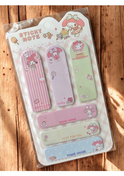 My Melody Figürlü Sevimli Postit Yapışkanlı Not Seti Sanrio Postit indirimleri