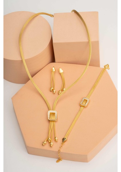 Hasır Dorissa Altın Kaplama Elişi Gümüş Set 2845 modelleri