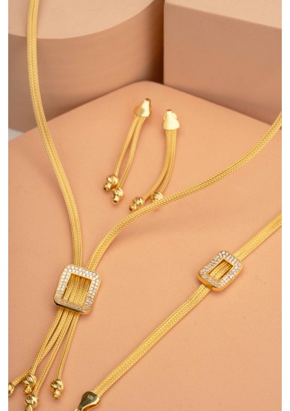 Hasır Dorissa Altın Kaplama Elişi Gümüş Set 2845 indirimleri