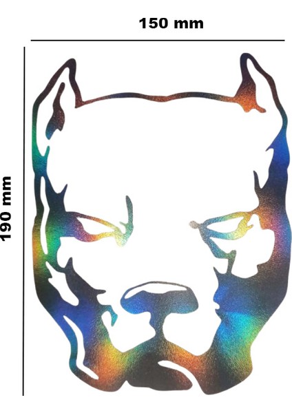 Hologram Köpek1 Model Sticker – Işık Vurunca Renk Değiştirir – Modifiye Dekarasyon Sticker Araç % Kask Uyumlu,düz ve Prüszsüz Yüzeyler Için(Meristeed)