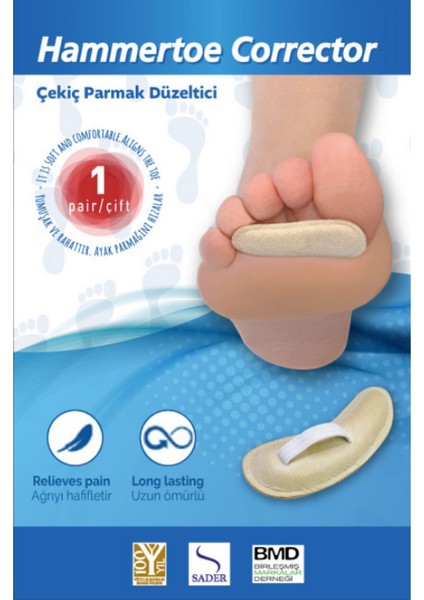 04 Kifidis Deri Kaplı Çekiç Parmak Düzeltici Std-L