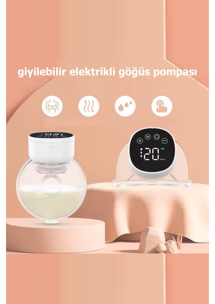 MY-376 Göğüs Pompası Şarjlı Giyilebilir Elektrikli Sessiz ve Elleri Serbest Kullanım