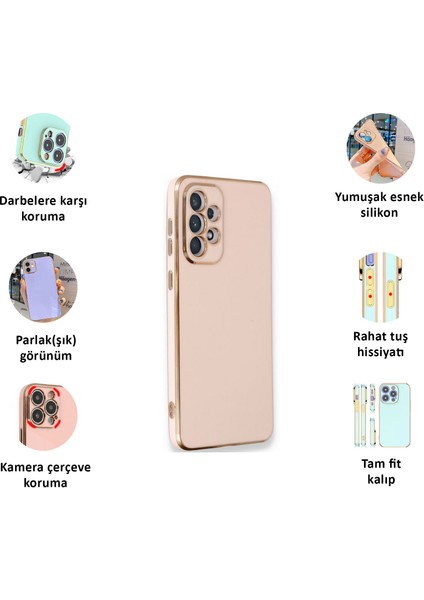 Samsung Galaxy A53 Kılıf Kenar Detaylı Yumuşak Parlak Silikon fiyatları