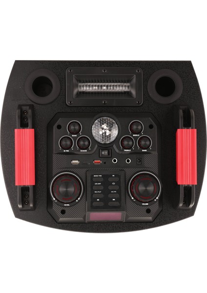 -1212S 3000W Taşınabilir Karaoke Hoparlör – Çift Mikrofonlu | Rgb LED Işıklı