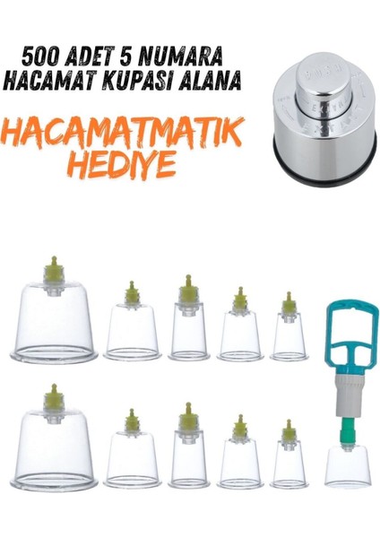 500 Adet 5 No Hacamat Kupası Masaj Kupası