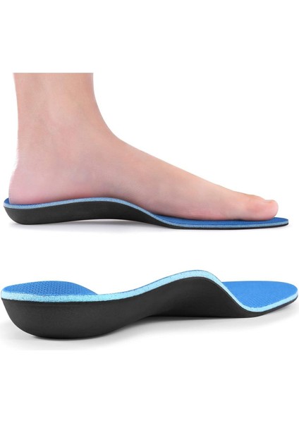 Ortopedik Memory Foam Tabanlık, Konfor & Rahat Ark Takviyeli, Şok Emici Ayakkabı Tabanı Siyah