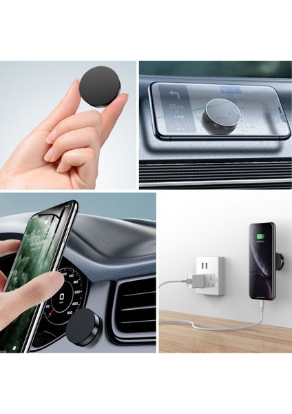 Buffer® Tüm Modellerle Uyumlu Manyetik Araç Içi Telefon Tutucu Çok Amaçlı Güçlü Mıknatıs Tutucu
