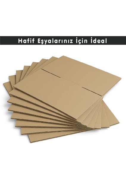 35x25x20 cm Koli-Kutu | 10 ADET | Hafif Eşya Kolisi Tek Oluklu 3mm Karton Kutu
