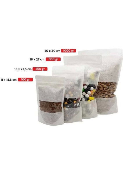 Pencereli Beyaz Doypack 20X30 cm - 100 Adet fiyatları