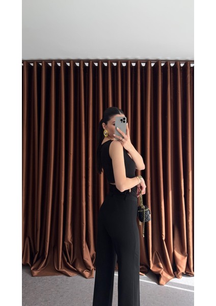 Çımalı Siyah Pantolon modelleri