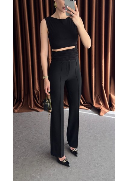 Çımalı Siyah Pantolon fırsatları