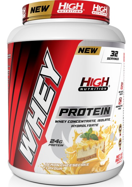 Whey Protein 960 gr Limon Cheesecake Aromalı Protein Tozu 24 gr Protein 32 Servis
