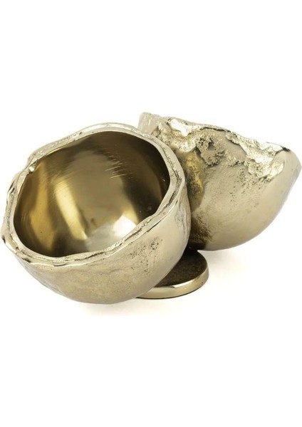 Gold Coconut 2 Bölmeli Dek Metal Kase 24X12CM P102.395537