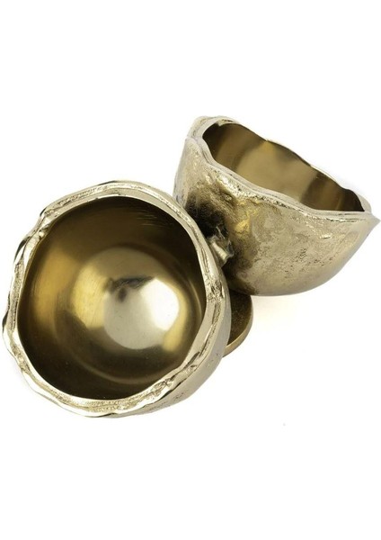 Gold Coconut 2 Bölmeli Dek Metal Kase 24X12CM P102.395537