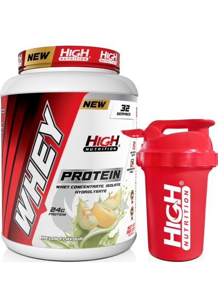 Whey Protein 960 gr Kavun Aromalı Protein Tozu 24 gr Protein 32 Servis Shaker Hediye
