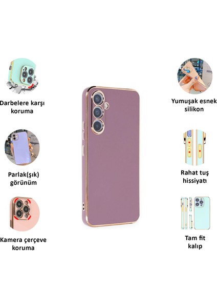 Samsung Galaxy A54 Kılıf Kenar Detaylı Yumuşak Parlak Silikon fiyatları