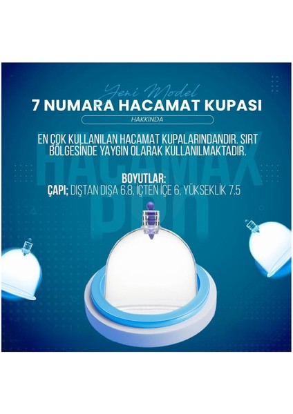 1 Adet 7 Numara Hacamat Kupası fiyatları