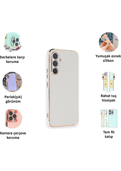 Samsung Galaxy A54 Kılıf Kenar Detaylı Yumuşak Parlak Silikon fiyatları