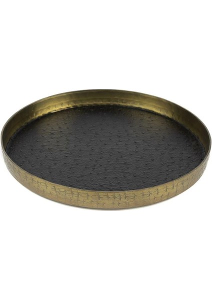 Gold Siyah Deri Kaplı Tepsi 25X3CM P299.381813