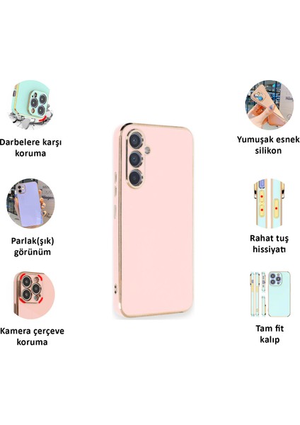 Samsung Galaxy A54 Kılıf Kenar Detaylı Yumuşak Parlak Silikon fiyatları