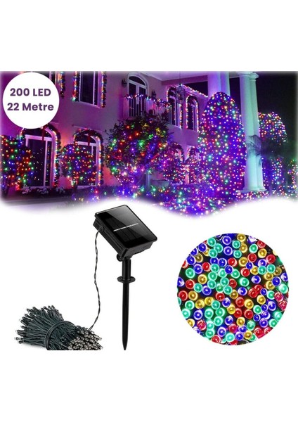Solar Rgb Bahçe Işıklandırma – 200 Led’li 22 Metre Güneş Enerjili Dekoratif Aydınlatma
