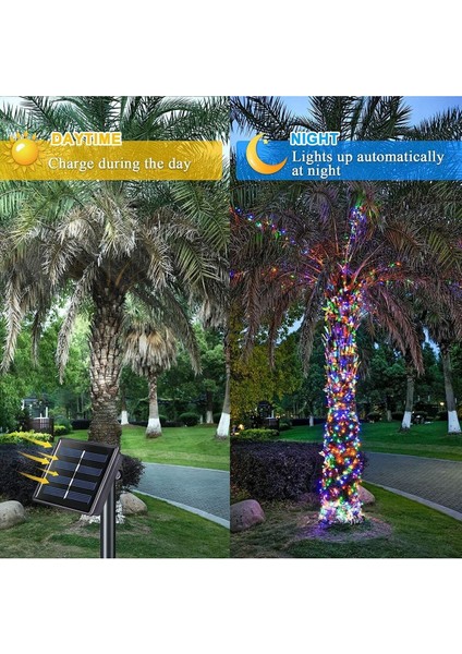 Solar Rgb Bahçe Işıklandırma – 200 Led’li 22 Metre Güneş Enerjili Dekoratif Aydınlatma