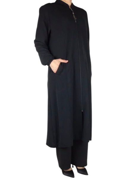 Kadın Ayrobin Kumaş Önü Fermuarlı Vatkalı Cepli Kap fiyatları