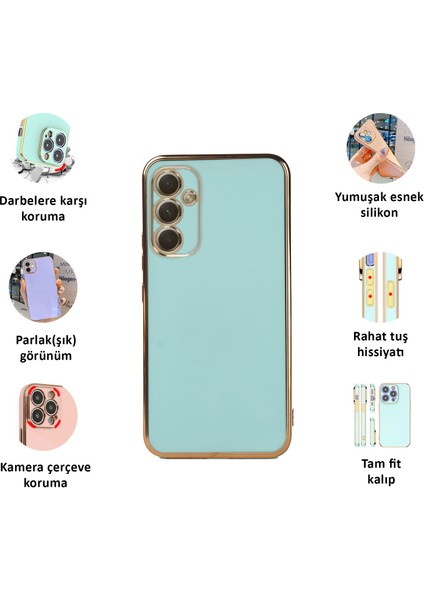 Samsung Galaxy A55 Kılıf Kenar Detaylı Yumuşak Parlak Silikon fiyatları