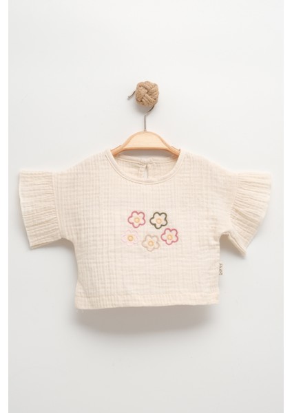 Şık Müslin Filotlu Etekli Bebek Takımı (9-12-18 Ay) fiyatları