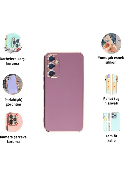 Samsung Galaxy A34 Kılıf Kenar Detaylı Yumuşak Parlak Silikon fiyatları