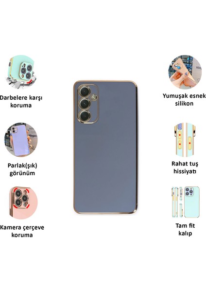 Samsung Galaxy A34 Kılıf Kenar Detaylı Yumuşak Parlak Silikon fiyatları