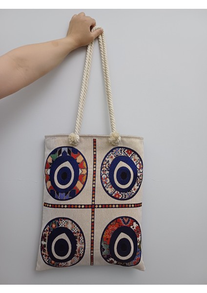 Özel Dokuma Goblen Kumaş 12 Çeşit El Çantası Plaj Çantası Omuz Çantası