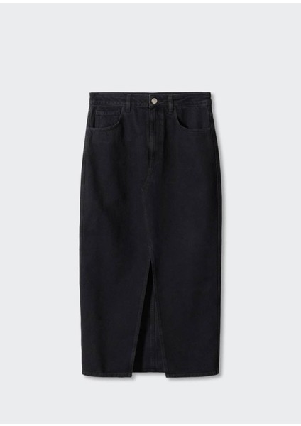 Yırtmaçlı Denim Etek modelleri