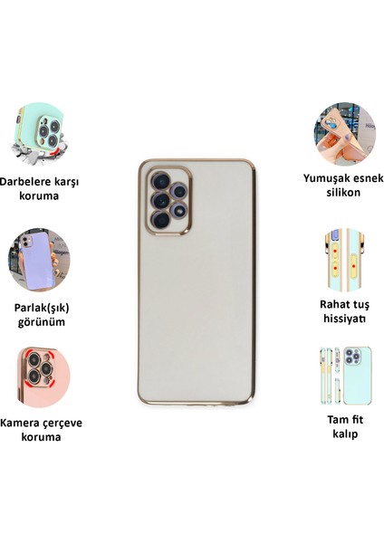 Samsung Galaxy A72 Kılıf Kenar Detaylı Yumuşak Parlak Silikon fiyatları