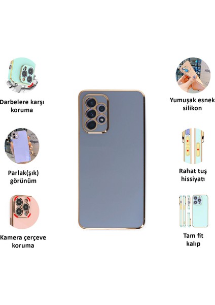Samsung Galaxy A72 Kılıf Kenar Detaylı Yumuşak Parlak Silikon fiyatları