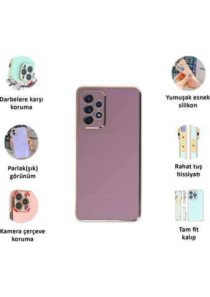 Samsung Galaxy A72 Kılıf Kenar Detaylı Yumuşak Parlak Silikon fiyatları