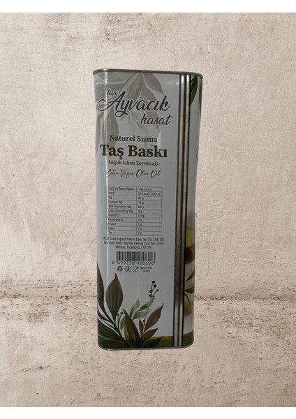 5lt. Natural Sızma Soğuk Sıkım 0.3 Asit Zeytinyağı