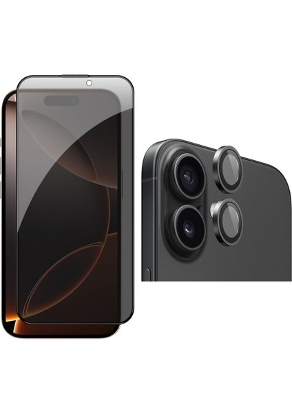 Apple iPhone 16 Uyumlu Hayalet Ekran Koruyucu + Sapphire Kamera Lens Koruyucu