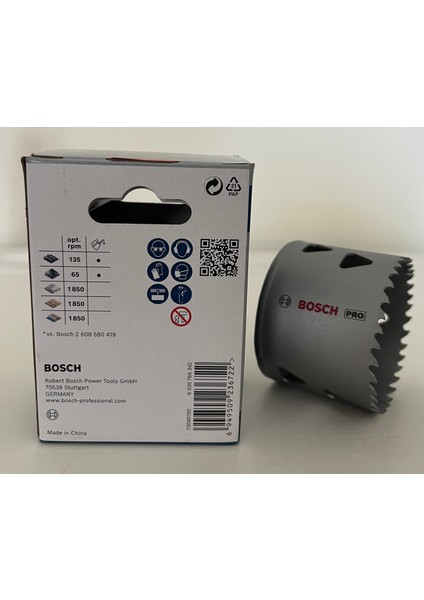 Pro Multi Material Panç 64MM + Zhweı Hex 3/8 Adaptör Seti (Alçıpan, Metal ve Ahşap Uyumlu)