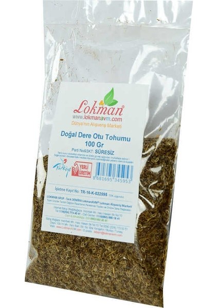 Dere Otu Tohumu Doğal 100 gr Paket