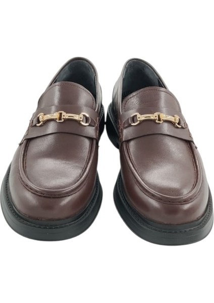 420525LY3210 Erkek Günlük Loafer Tokalı Kahverengi