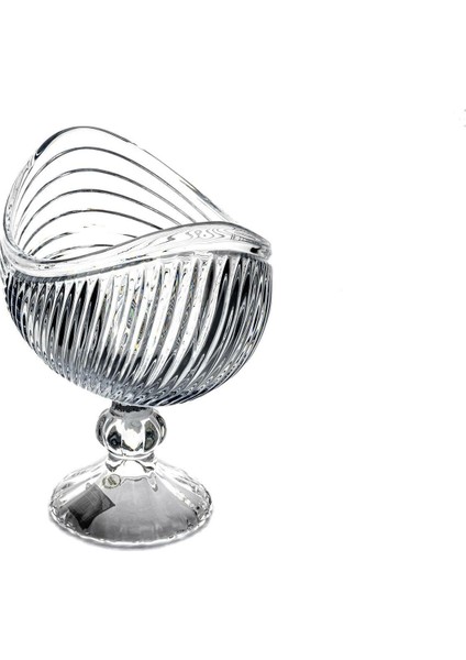 Oval Ayaklı Cam Servis Kase 26X16X24CM fiyatları