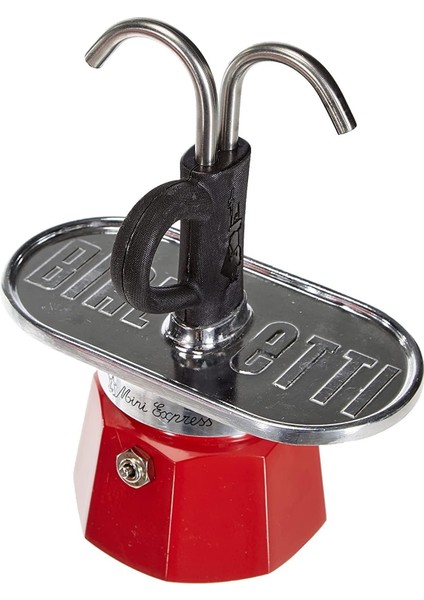 - Set Mini Express: Ocak Üstü Espresso Pişirici + 2 Cups - Renk Kırmızı
