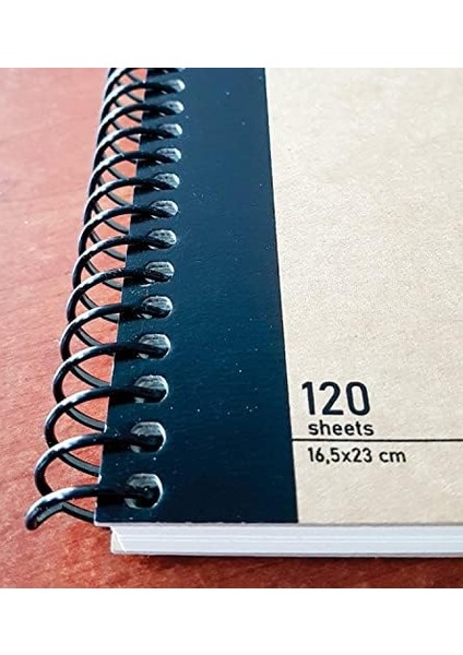 Hafif Sert Kapak Spiralli Defter 16,5X23CM 120 Yp. Çizgili
