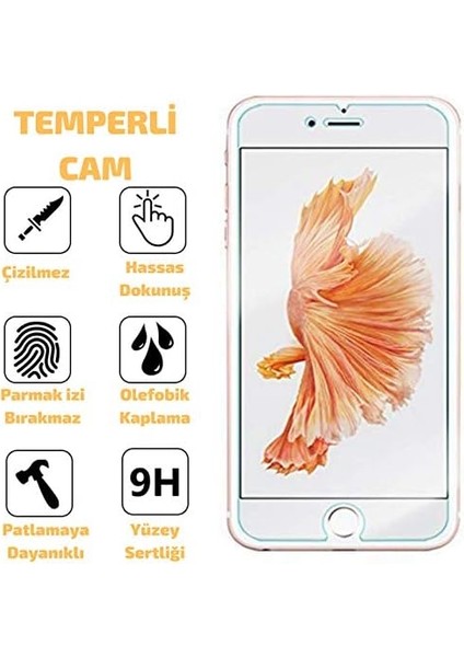 iPhone - 6s Plus / 7 Plus / 8 Plus Için Ekran Koruyucu Hd Netlikte 9h Temperli Ekran Koruyucu Cam (2'li Paket)
